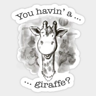 Cockney Giraffe Sticker